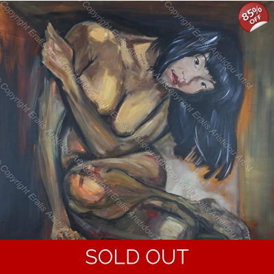 SOLD Nude in a box Painting 686